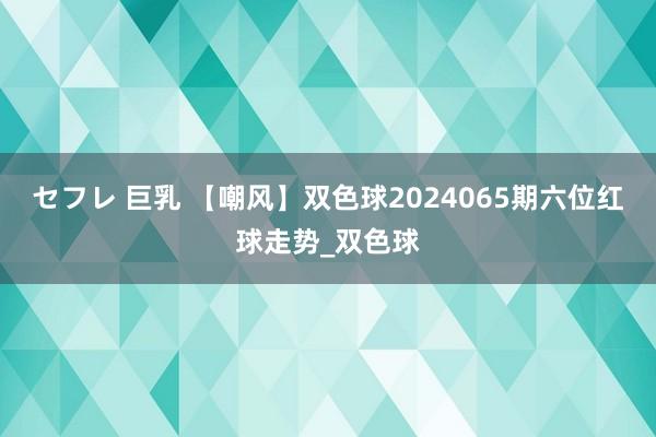 セフレ 巨乳 【嘲风】双色球2024065期六位红球走势_双色球