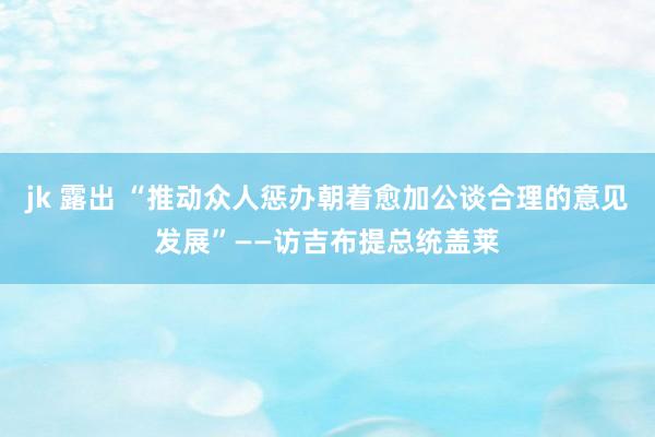 jk 露出 “推动众人惩办朝着愈加公谈合理的意见发展”——访吉布提总统盖莱