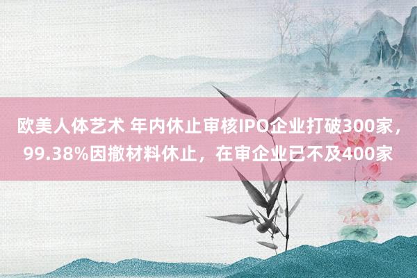 欧美人体艺术 年内休止审核IPO企业打破300家，99.38%因撤材料休止，在审企业已不及400家