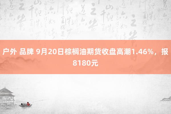 户外 品牌 9月20日棕榈油期货收盘高潮1.46%，报8180元