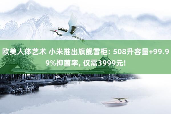 欧美人体艺术 小米推出旗舰雪柜: 508升容量+99.99%抑菌率， 仅需3999元!