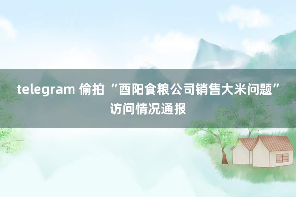 telegram 偷拍 “酉阳食粮公司销售大米问题”访问情况通报