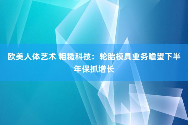 欧美人体艺术 粗糙科技：轮胎模具业务瞻望下半年保抓增长