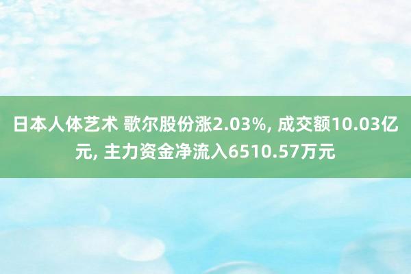 日本人体艺术 歌尔股份涨2.03%, 成交额10.03亿元, 主力资金净流入6510.57万元