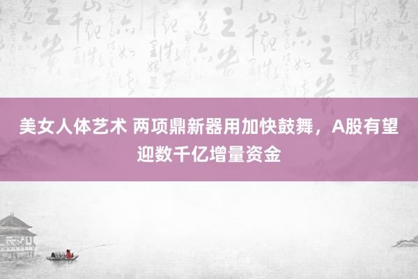 美女人体艺术 两项鼎新器用加快鼓舞，A股有望迎数千亿增量资金