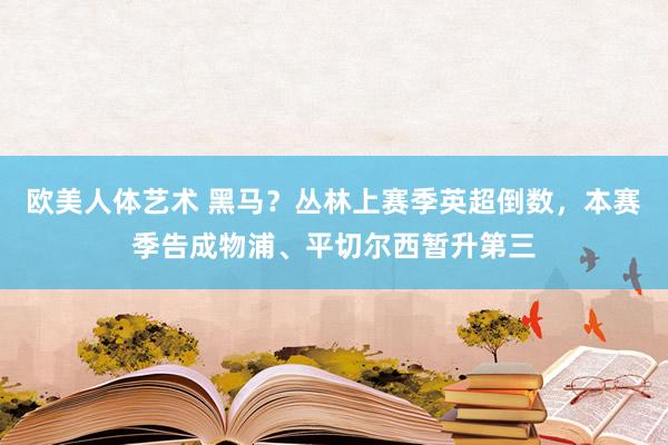 欧美人体艺术 黑马？丛林上赛季英超倒数，本赛季告成物浦、平切尔西暂升第三