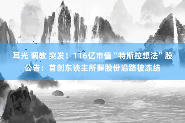 耳光 调教 突发！116亿市值“特斯拉想法”股公告：首创东谈主所握股份沿路被冻结