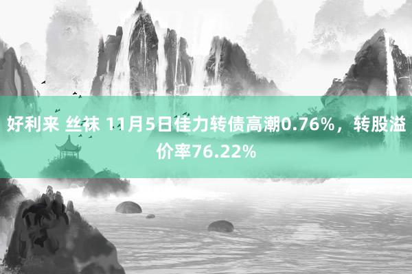 好利来 丝袜 11月5日佳力转债高潮0.76%，转股溢价率76.22%