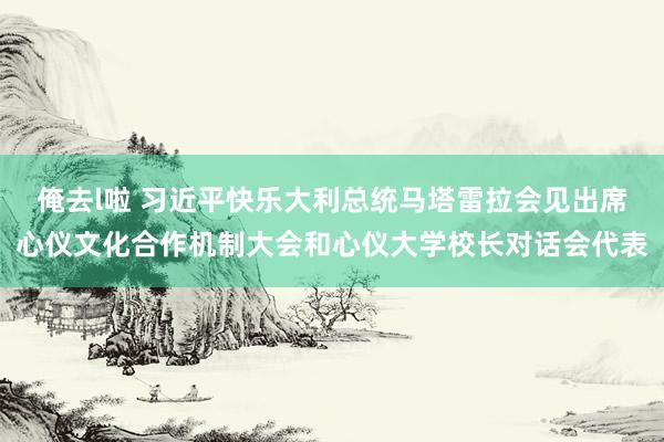 俺去l啦 习近平快乐大利总统马塔雷拉会见出席心仪文化合作机制大会和心仪大学校长对话会代表