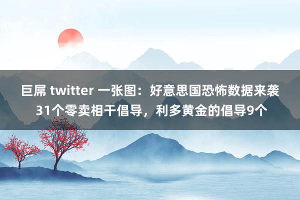 巨屌 twitter 一张图：好意思国恐怖数据来袭 31个零卖相干倡导，利多黄金的倡导9个