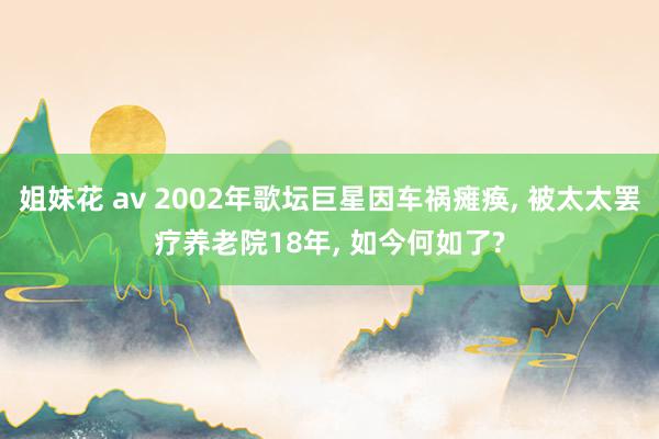 姐妹花 av 2002年歌坛巨星因车祸瘫痪, 被太太罢疗养老院18年, 如今何如了?