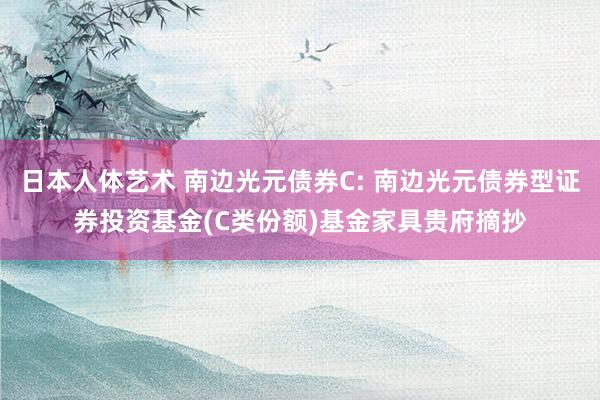 日本人体艺术 南边光元债券C: 南边光元债券型证券投资基金(C类份额)基金家具贵府摘抄