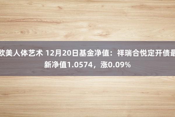 欧美人体艺术 12月20日基金净值：祥瑞合悦定开债最新净值1.0574，涨0.09%