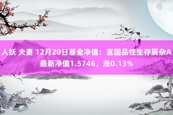 人妖 夫妻 12月20日基金净值：富国品性生存羼杂A最新净值1.5746，涨0.13%