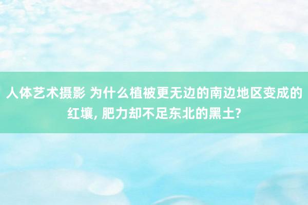 人体艺术摄影 为什么植被更无边的南边地区变成的红壤, 肥力却不足东北的黑土?