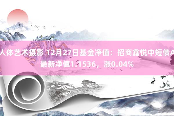 人体艺术摄影 12月27日基金净值：招商鑫悦中短债A最新净值1.1536，涨0.04%