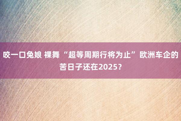 咬一口兔娘 裸舞 “超等周期行将为止” 欧洲车企的苦日子还在2025？