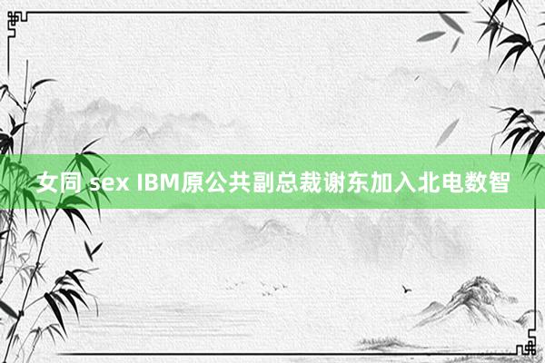 女同 sex IBM原公共副总裁谢东加入北电数智