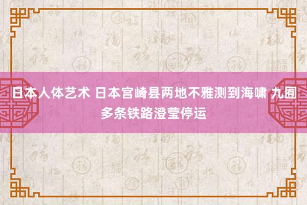 日本人体艺术 日本宫崎县两地不雅测到海啸 九囿多条铁路澄莹停运