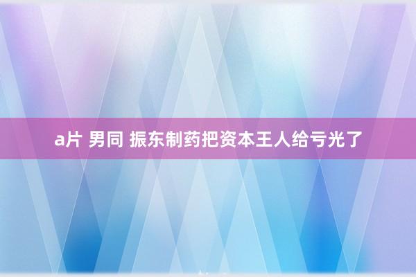 a片 男同 振东制药把资本王人给亏光了